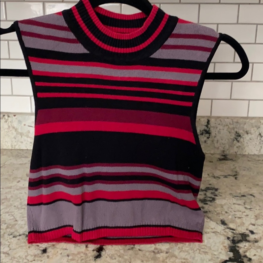 Crop top turtle neck knit